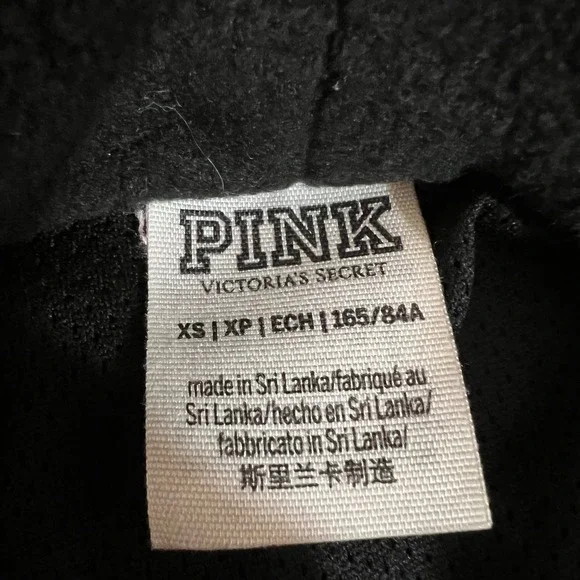 Pink Victoria Secret Pullover Windbreaker Jacket Pink Logo Anorak XS Black - Picture 7 of 7